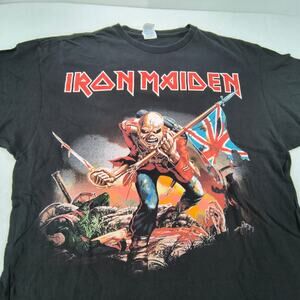 Iron Maiden Band Crew Neck Graphic T Shirt Adult Mens Size Extra Large XL Black